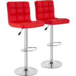 Modern Bar Stool Set of 2 with Adjustable Height - Image 3