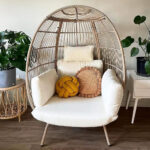 Oversized Wicker Egg Chair with 370lbs Capacity - Image 2