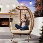Oversized Wicker Egg Chair with 370lbs Capacity - Image 4