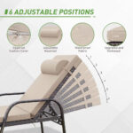 3-Piece Rattan Chaise Lounge Set with Adjustable Backrests - Image 5
