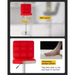 Modern Bar Stool Set of 2 with Adjustable Height - Image 4