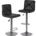 Hydraulic Bar Stools Set of 2 with Adjustable Height - Image 2