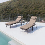 3-Piece Rattan Chaise Lounge Set with Adjustable Backrests
