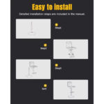 Modern Bar Stool Set of 2 with Adjustable Height - Image 5