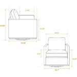 360° Swivel Barrel Chair for Living Room - Image 3