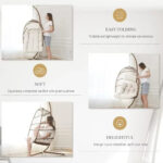 Patio Egg Chair with Stand & UV Resistant Cushions - Image 4