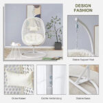 Indoor/Outdoor Egg Chair with Aluminum Frame - Image 5