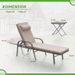 3-Piece Rattan Chaise Lounge Set with Adjustable Backrests - Image 4