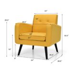 Single Sofa with Rubberwood Legs - Image 4