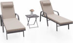 3-Piece Rattan Chaise Lounge Set with Adjustable Backrests - Image 8