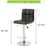 Counter Height Bar Stools with Backrest & Swivel - Image 5