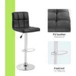 Counter Height Bar Stools with Backrest & Swivel - Image 2